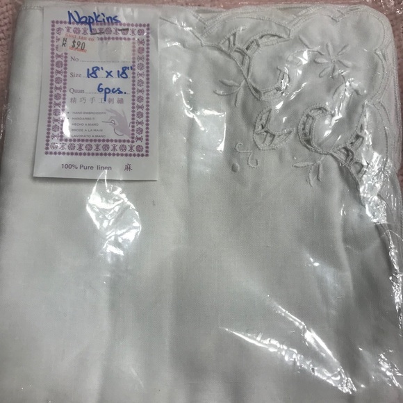 NWT Linen napkins (6) - Picture 4 of 4